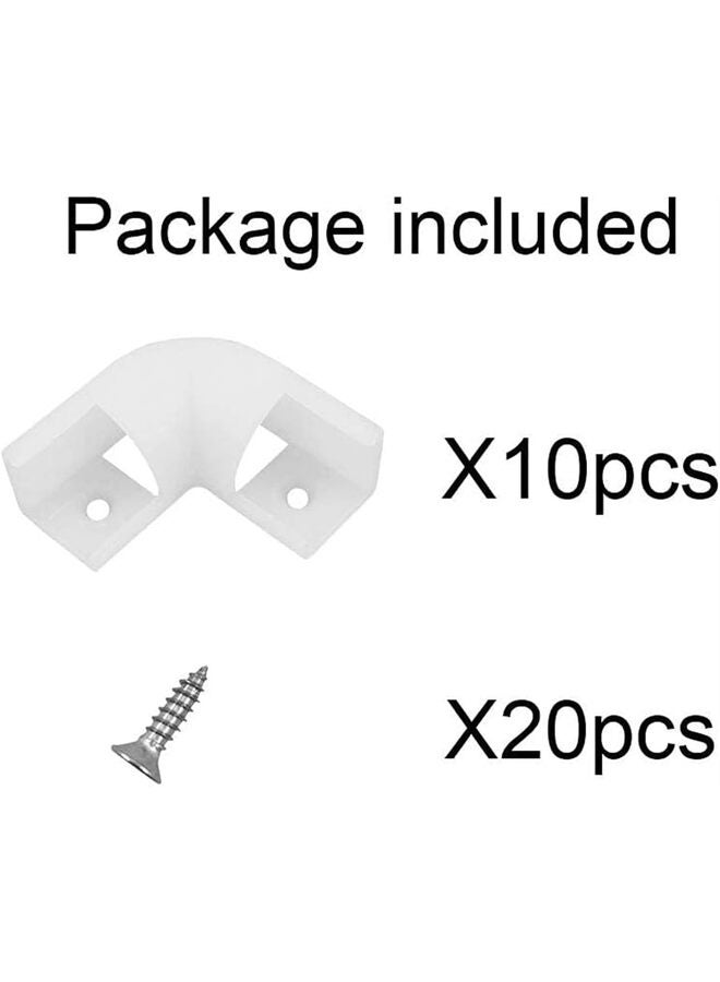 LAMAY 10pcs Led Aluminum Channel Corner Kit for Led Strip Lights L Shape 45x45 90 Degree Connectors Suit for V Shape Kitchen Cabinets LED Aluminum System 16x16mm with Screw (Size : A) - Image 3